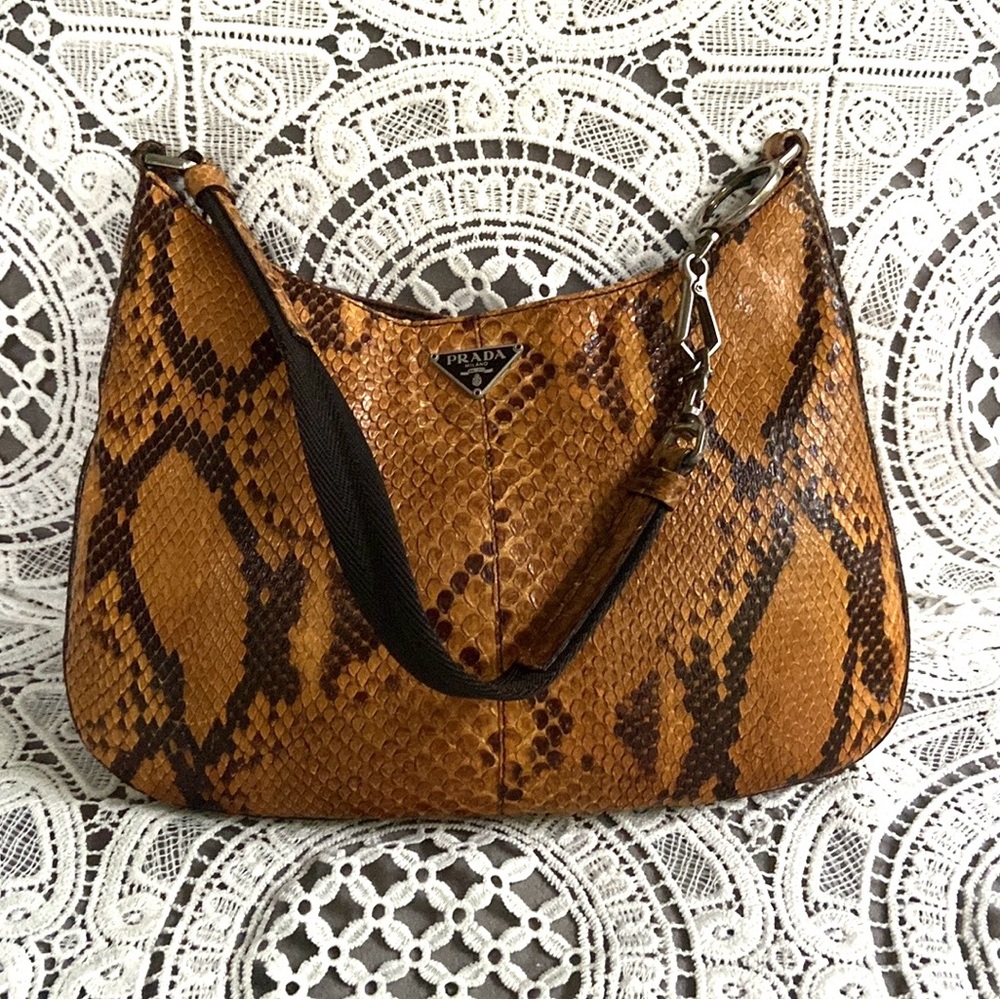 100% Authentic Vintage Prada Pitone Trend Bag